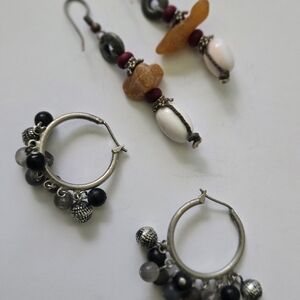 🌿 Boho Bundle | Beaded Hoops & Shell Drop Earrings